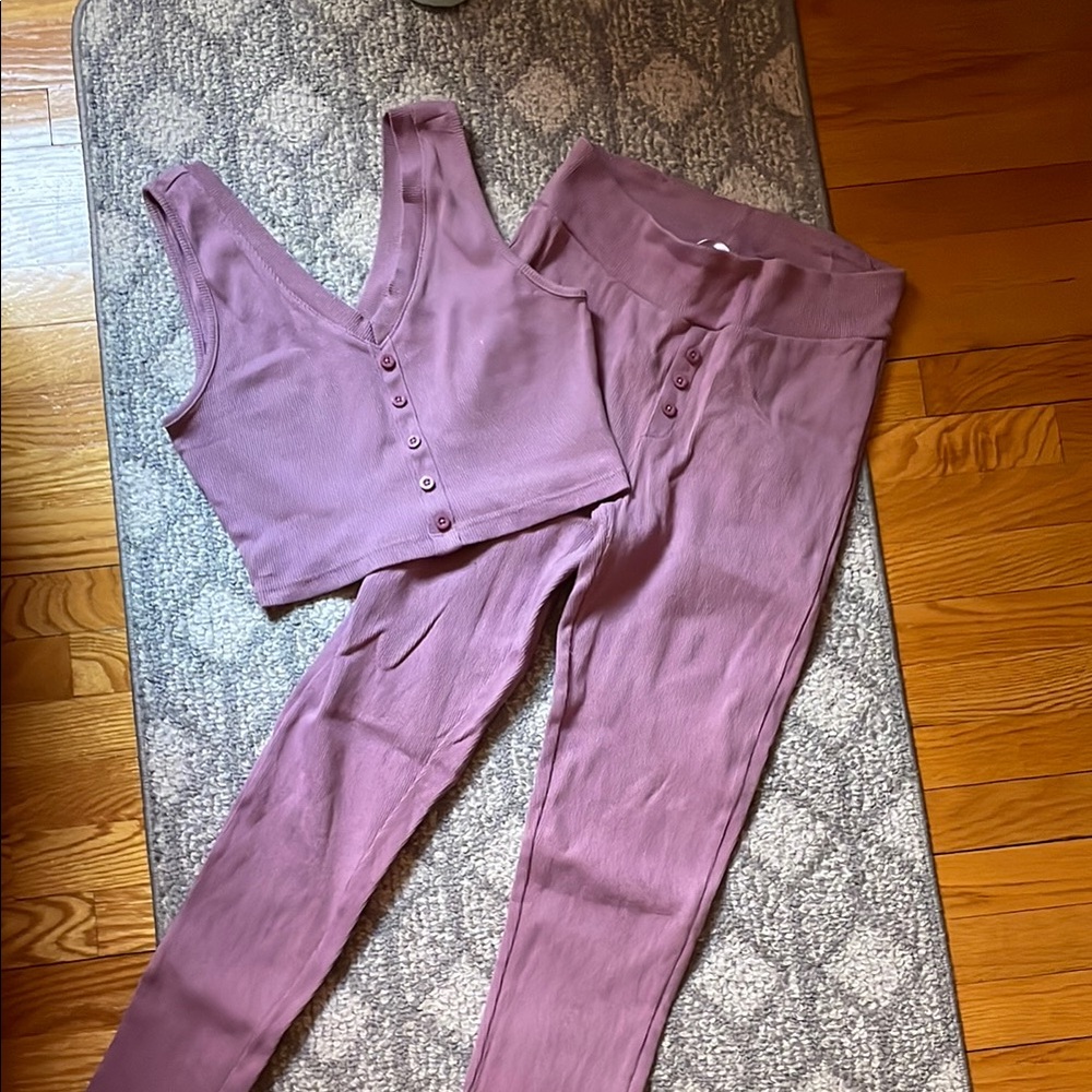 Women's Mauve Pants & Jumpsuit Set